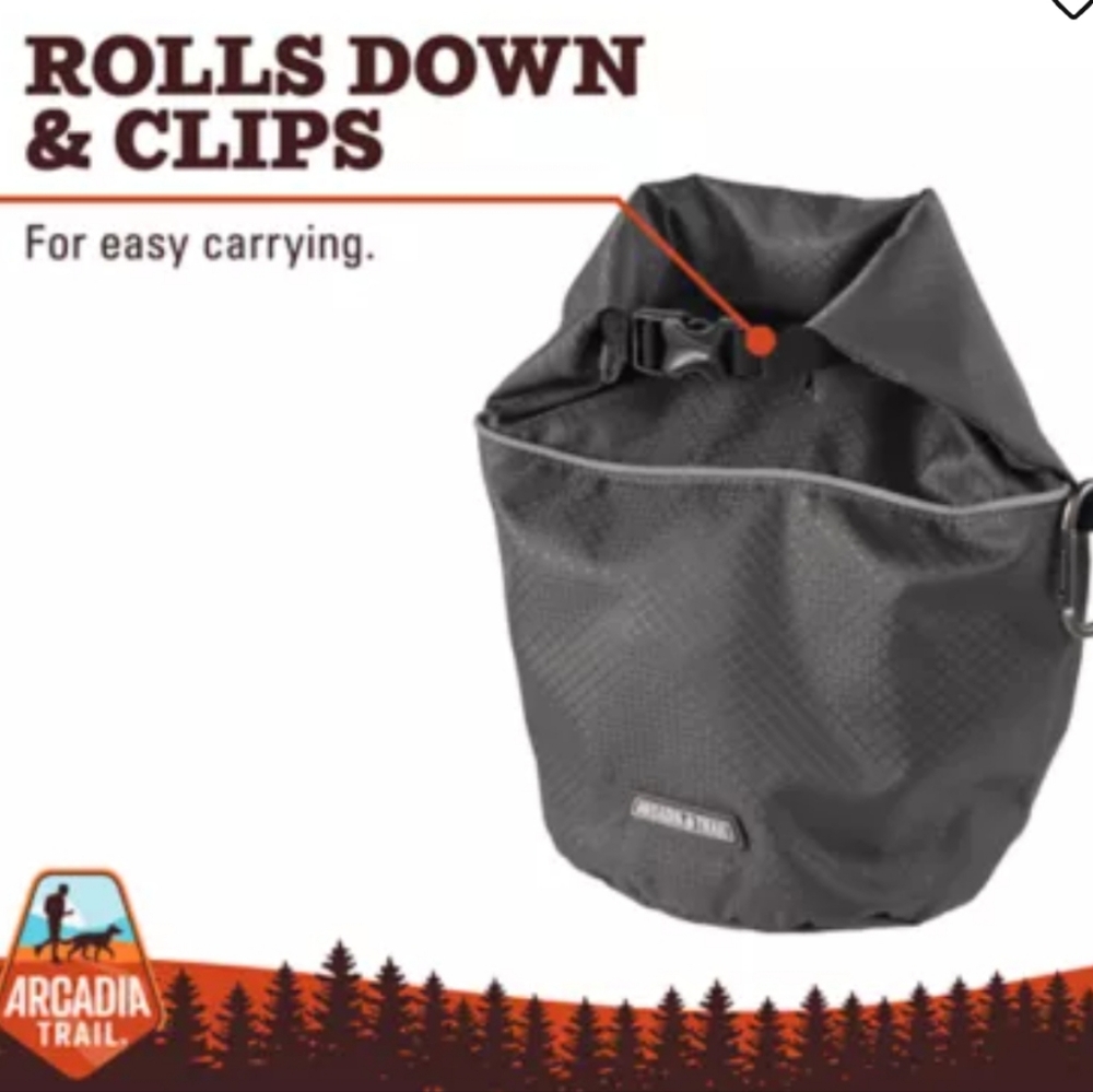 Arcadia Trail® Water-Resistant Kibble Storage Resealable Travel Dog Camping Tote